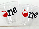 FISHING PARTY CUPS - Fishing Birthday Fishing First Birthday Party The Big One Fishing Bobber Decorations Gone Fishing Party Fish Bait Cups