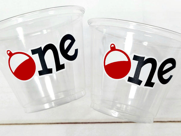 FISHING PARTY CUPS - Fishing Birthday Fishing First Birthday Party The Big One Fishing Bobber Decorations Gone Fishing Party Fish Bait Cups