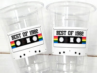 40th PARTY CUPS - Best of 1982 40th Birthday Party 40th Birthday Favors 40th Party Cups 40th Party Decorations 1982 Birthday Party Cups 80s