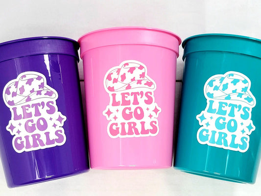 COWGIRL PARTY CUPS - Cowgirl Cups Cowgirl Party Decorations Cowgirl Bachelorette Party Cowgirl Hat Birthday Rodeo Party Cups Let's Go Girls