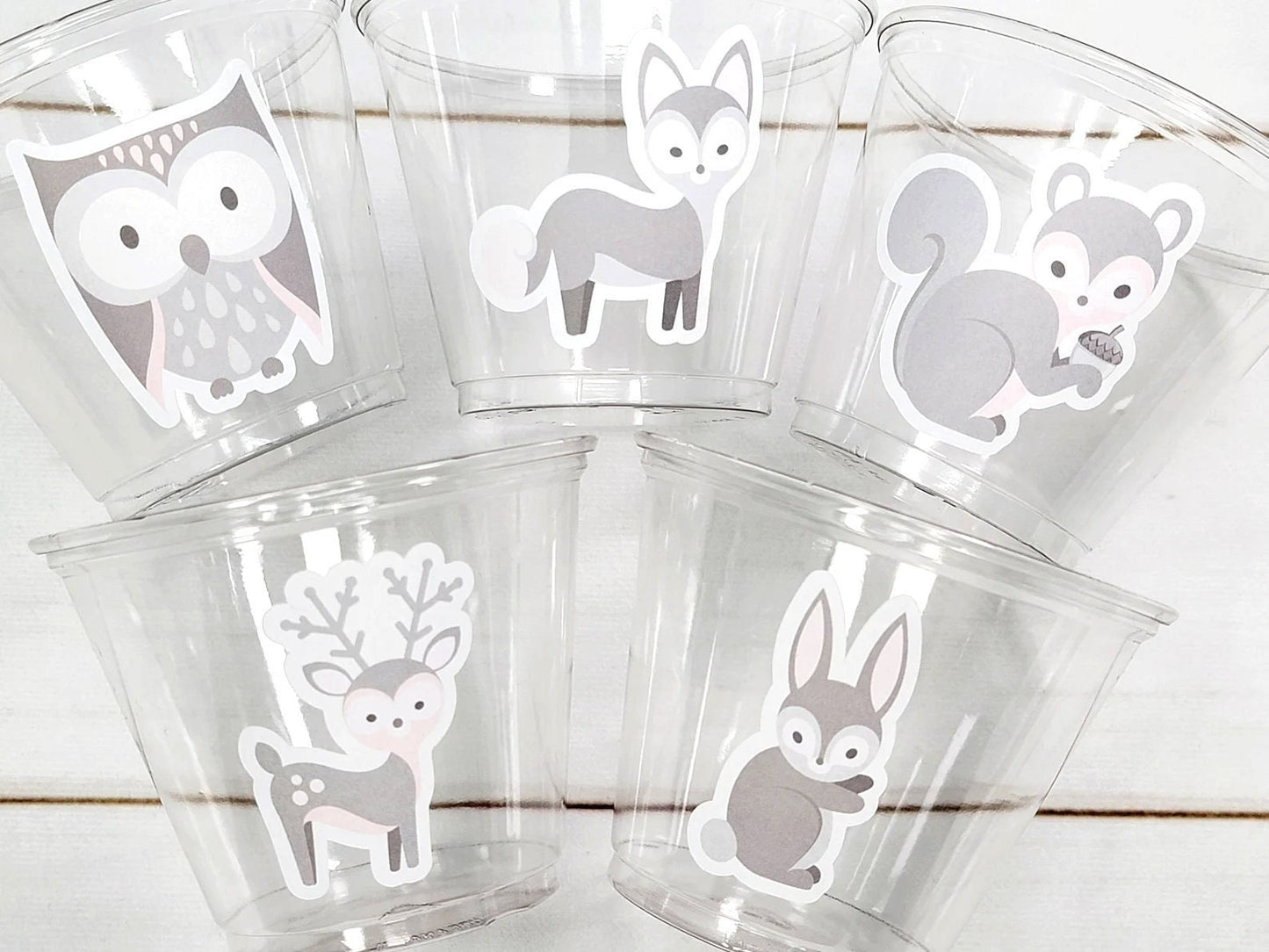 WOODLAND PARTY CUPS - Woodland Cups Woodland Animals Woodland Decorations Woodland Birthday Woodland Baby Shower Woodland Birthday Party