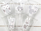 WOODLAND PARTY CUPS - Woodland Cups Woodland Animals Woodland Decorations Woodland Birthday Woodland Baby Shower Woodland Birthday Party