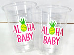LUAU PARTY CUPS - Aloha Party Cups Luau Party Decoration, Luau Party Supplies Luau Baby Shower Tropical Party Decorations Hawaii Party Luau