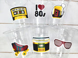I Love the 80'S PARTY CUPS - 80's Birthday Cups 80's Party Cups 80's Decorations 80's Birthday Party 80's Birthday Party Decorations 80s 90s