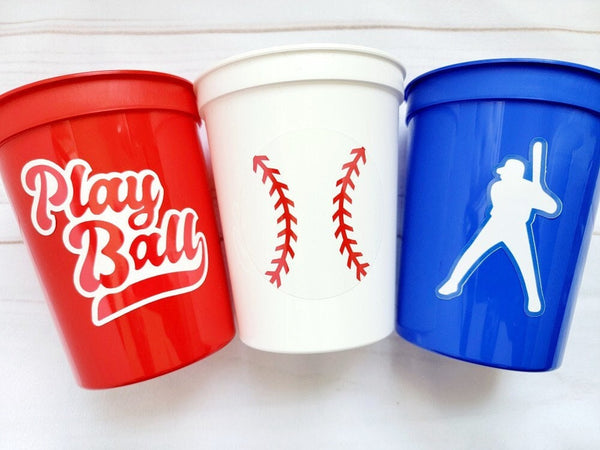 BASEBALL PARTY CUPS - Baseball Cups Baseball Party Cups Baseball Birthday Cups Baseball Cups Sports Party Cups Favors Baseball Baby Shower