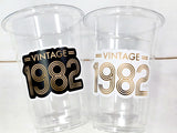 40th PARTY CUPS - Vintage 1982 40th Birthday Party 40th Birthday Favors 40th Party Cups 40th Party Decorations 1982 Birthday Party Cups