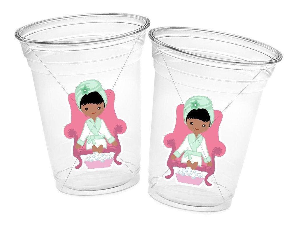SPA PARTY CUPS - Spa Party Decorations Spa Party Supplies Spa Party Supplies Spa Birthday Party Spa Day Party Spa Day Birthday Spa Parties