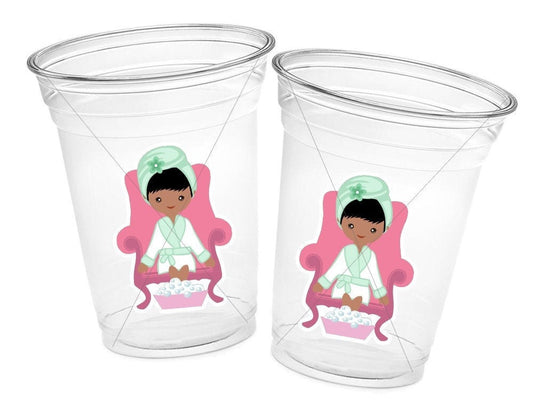 SPA PARTY CUPS - Spa Party Decorations Spa Party Supplies Spa Party Supplies Spa Birthday Party Spa Day Party Spa Day Birthday Spa Parties