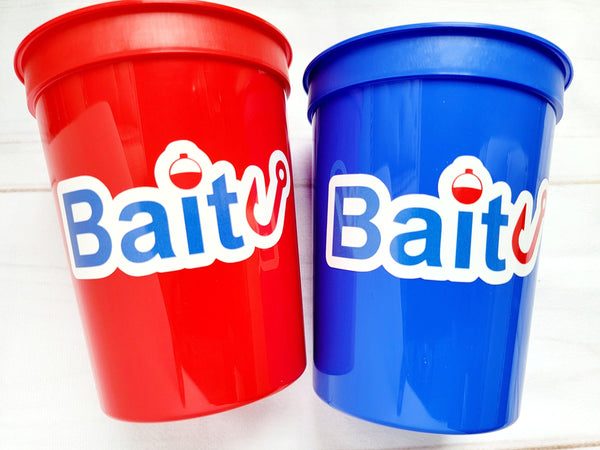 FISHING PARTY CUPS - Fishing Birthday Fishing First Birthday Party Gone Fishing Party The Big One Fishing Bobber Decorations Fish Bait Cups