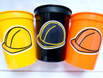 CONSTRUCTION PARTY CUPS - Construction Truck Cups Construction Truck Cups Construction Birthday Construction Party Construction Decorations