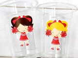 CHEERLEADER PARTY CUPS - Cheer Party Cups Cheerleader Party Cups Cheer Birthday Party Cheer Party Favors Cheer Baby Shower Cups Cheer Squad