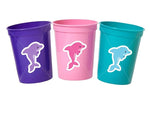 DOLPHIN PARTY CUPS - Dolphin Cups Dolphin Birthday Party Dolphin Party Decorations Under The Sea Party Cups Dolphin Party Supplies Dolphins