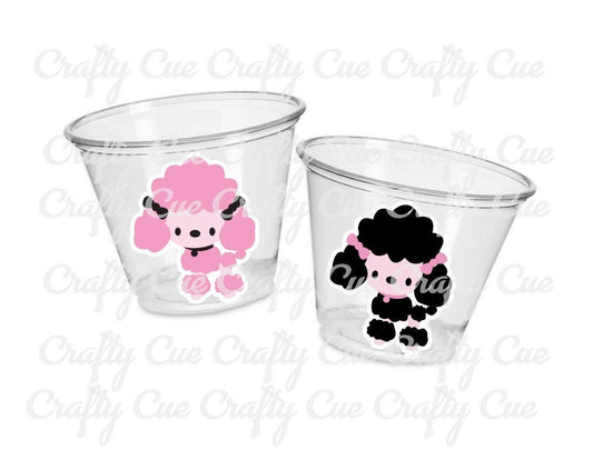 POODLE PARTY Cups - Dog Party Cups Paris Party Cups Puppy Party Cups Dog Birthday Party Puppy Birthday Party Decorations Dog Party Favors