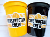 CONSTRUCTION PARTY CUPS - Construction Truck Cups Construction Truck Cups Construction Birthday Construction Party Construction Decorations