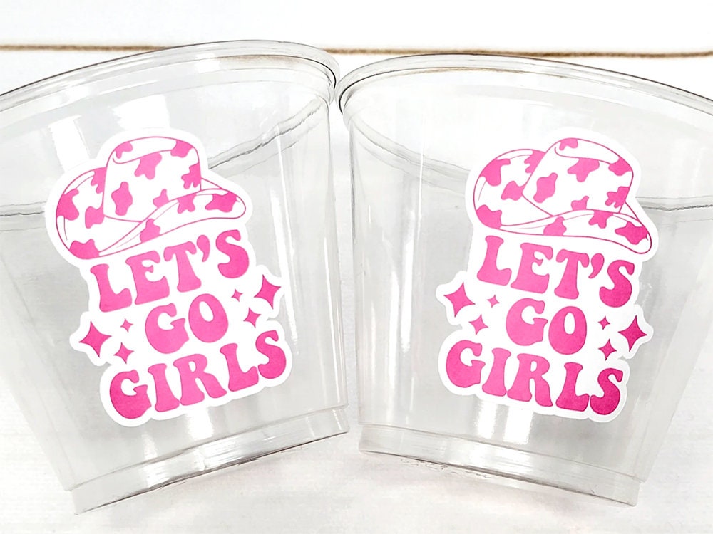 COWGIRL PARTY CUPS - Cowgirl Cups Cowgirl Party Decorations Cowgirl Bachelorette Party Cowgirl Hat Birthday Rodeo Party Cups Let's Go Girls