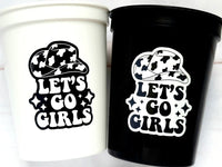 COWGIRL PARTY CUPS - Cowgirl Cups Cowgirl Party Decorations Cowgirl Bachelorette Party Cowgirl Hat Birthday Rodeo Party Cups Let's Go Girls