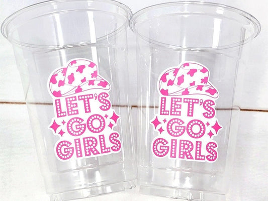 COWGIRL PARTY CUPS - Cowgirl Cups Cowgirl Party Decorations Cowgirl Bachelorette Party Cowgirl Hat Birthday Rodeo Party Cups Let's Go Girls
