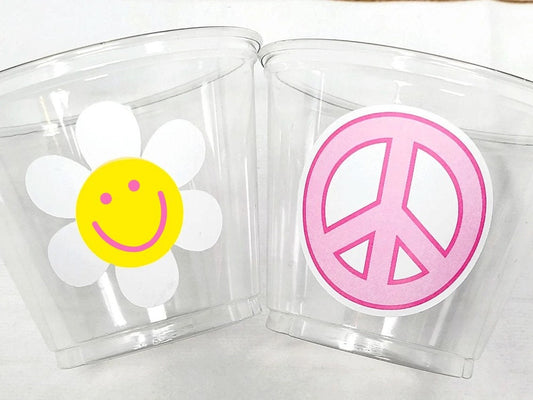 70'S PARTY CUPS - 70's Birthday Cups 70's Party Cups 70's Decorations 70's Birthday Party 70's Birthday Party Decorations Hippie Party Decor