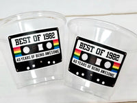 40th PARTY CUPS - Best of 1982 40th Birthday Party 40th Birthday Favors 40th Party Cups 40th Party Decorations 1982 Birthday Party Cups