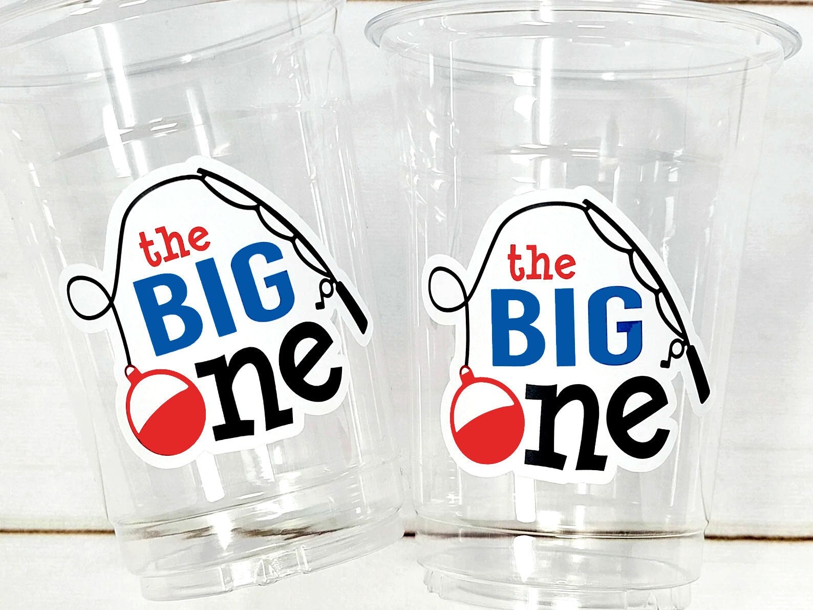 FISHING PARTY CUPS - Fishing Birthday Fishing First Birthday Party Gone Fishing Party The Big One Fishing Bobber Decorations Fish Bait Cups
