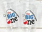 FISHING PARTY CUPS - Fishing Birthday Fishing First Birthday Party Gone Fishing Party The Big One Fishing Bobber Decorations Fish Bait Cups