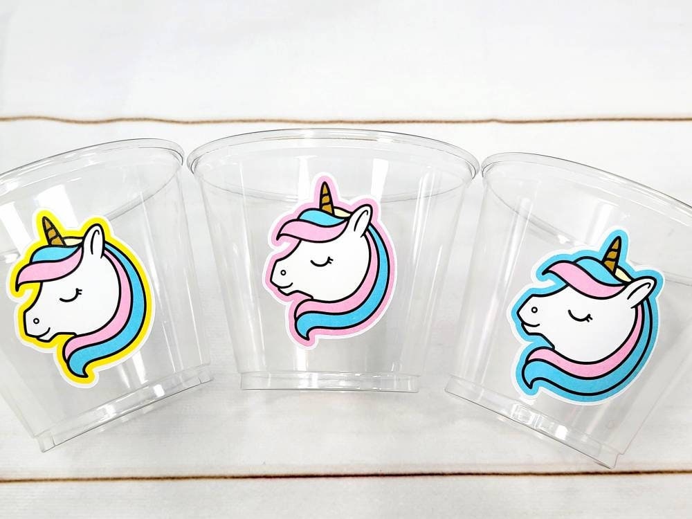 UNICORN PARTY CUPS - Unicorn Cups Unicorn Birthday Unicorn Party Unicorn Party Favors Unicorn Decorations Unicorn Baby Shower Rainbow Cups