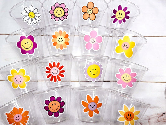 70'S PARTY CUPS -70's Birthday Cups 70's Party Cups 70s Decorations 70's Birthday Party 70s Birthday Party Decorations Hippy Peace Sign Cups