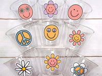 70S PARTY CUPS - 70's Birthday Cups 70's Party Cups 70's Decorations 70's Birthday Party 70's Birthday Party Decorations Hippie Party Cups
