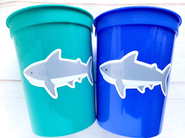 Shark Party Cups, Shark Treat Cups, Shark Birthday, Shark Birthday Party Cups, Shark Party Favors, Shark Party Supplies, Shark Decorations