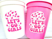 COWGIRL PARTY CUPS - Cowgirl Cups Cowgirl Party Decorations Cowgirl Bachelorette Party Cowgirl Hat Birthday Rodeo Party Cups Let's Go Girls