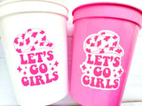 COWGIRL PARTY CUPS - Cowgirl Cups Cowgirl Party Decorations Cowgirl Bachelorette Party Cowgirl Hat Birthday Rodeo Party Cups Let's Go Girls