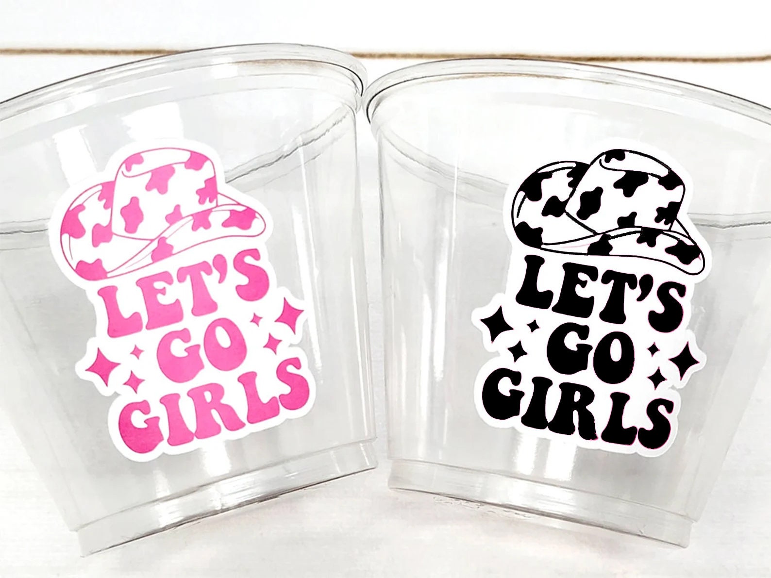 COWGIRL PARTY CUPS - Cowgirl Cups Cowgirl Party Decorations Cowgirl Bachelorette Party Cowgirl Hat Birthday Rodeo Party Cups Let's Go Girls