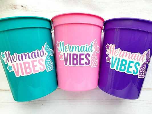 MERMAID PARTY CUPS - Mermaid Birthday Cups Mermaid Party Cups Mermaid Party Decorations Mermaid Party Favors Mermaid Mermaid Party Decor