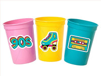 I Love the 90'S PARTY CUPS - 90's Birthday Cups 90's Party Cups 90's Decorations 90's Birthday Party 90's Birthday Party Decorations 90s