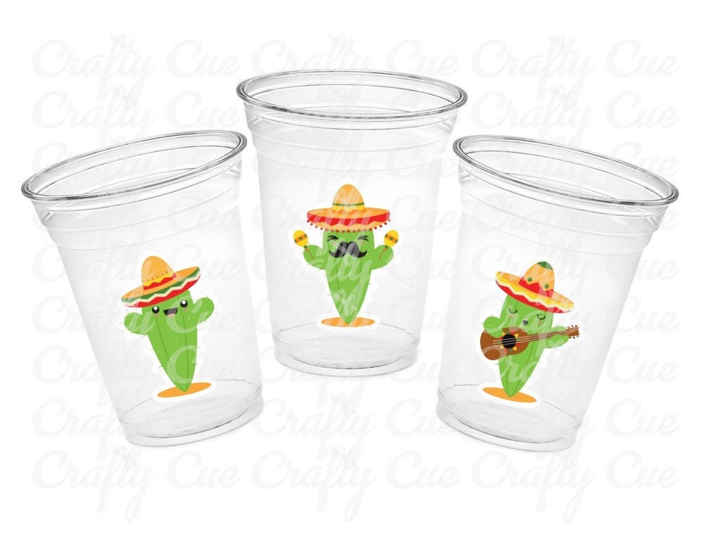 CACTUS PARTY CUPS - Cactus Birthday Fiesta Cups Cactus Party Decorations Cactus Baby Shower Decorations Fiesta Birthday Decorations Cactus