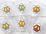 70'S PARTY CUPS -70's Birthday Cups 70's Party Cups 70s Decorations 70's Birthday Party 70s Birthday Party Decorations Hippy Peace Sign Cups
