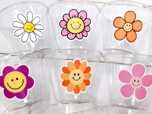 70'S PARTY CUPS -70's Birthday Cups 70's Party Cups 70s Decorations 70's Birthday Party 70s Birthday Party Decorations Hippy Peace Sign Cups