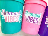 MERMAID PARTY CUPS - Mermaid Birthday Cups Mermaid Party Cups Mermaid Party Decorations Mermaid Party Favors Mermaid Mermaid Party Decor