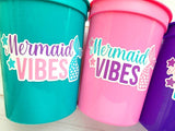 MERMAID PARTY CUPS - Mermaid Birthday Cups Mermaid Party Cups Mermaid Party Decorations Mermaid Party Favors Mermaid Mermaid Party Decor