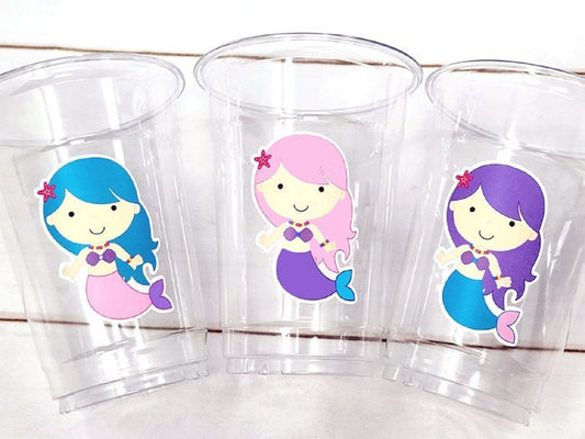 MERMAID PARTY CUPS - Mermaid Birthday Cups Mermaid Party Cups Mermaid Party Decorations Mermaid Party Favors Mermaid Mermaid Party Decor