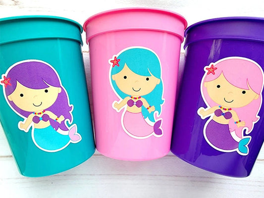 MERMAID PARTY CUPS - Mermaid Birthday Cups Mermaid Party Cups Mermaid Party Decorations Mermaid Party Favors Mermaid Mermaid Party Decor