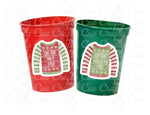 CHRISTMAS PARTY CUPS - Ugly Sweater Christmas Cups Christmas Decorations Christmas Party Supplies Christmas Party Favors Christmas Gifts