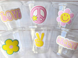 70'S PARTY CUPS - 70s Party Cups 70's Birthday Cups 70's Party Cups 70's Decorations 70's Birthday Party 70's Two Groovy Decorations Groovy