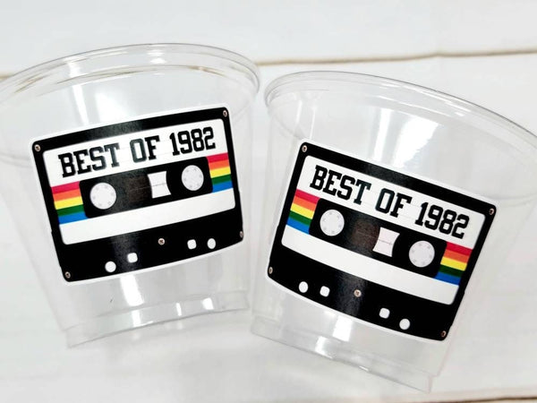 40th PARTY CUPS - Best of 1982 40th Birthday Party 40th Birthday Favors 40th Party Cups 40th Party Decorations 1982 Birthday Party Cups 1983