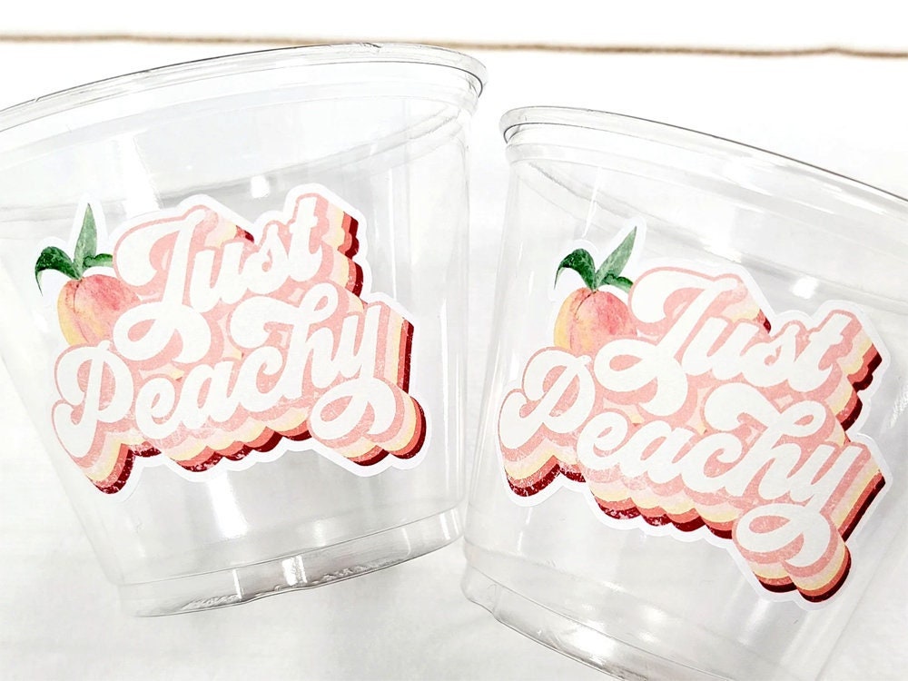 PEACH PARTY CUPS- Peach Birthday Party Peach First Birthday Peach 1st Birthday Peach Party Decorations Peach Party Supplies Sweet as a Peach