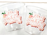 PEACH PARTY CUPS- Peach Birthday Party Peach First Birthday Peach 1st Birthday Peach Party Decorations Peach Party Supplies Sweet as a Peach