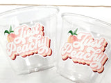 PEACH PARTY CUPS- Peach Birthday Party Peach First Birthday Peach 1st Birthday Peach Party Decorations Peach Party Supplies Sweet as a Peach