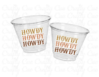 COWBOY PARTY CUPS - Cowgirl Party Cups Howdy Party Cups Cowboy Cups Cowboy Party Decorations Cowboy Baby Shower Decorations Cowboy Birthday