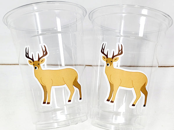 DEER PARTY CUPS -Deer Birthday Party Cups Hunting Party Cups Camo Party Cups Deer Party Supplies Hunting Party favors Hunting Birthday Party