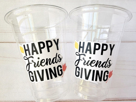 FRIENDSGIVING PARTY CUPS - Friendsgiving Cups Friendsgiving Decorations Happy Friendsgiving Party Friendsgiving Party Favors Thanksgiving